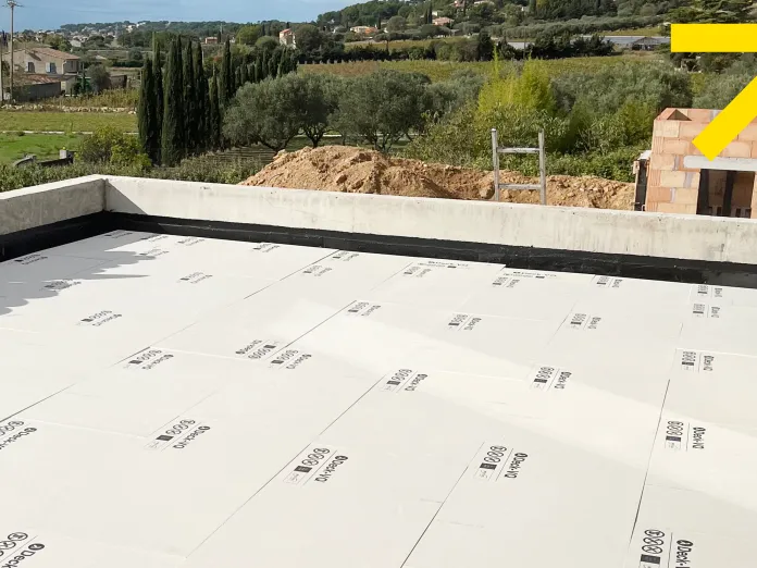 Chantier isolation sous vide terrasse