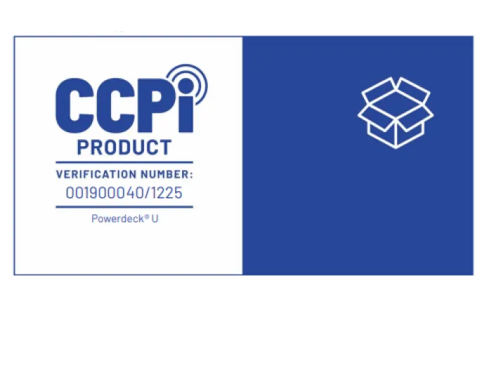 White card with blue CCPI logo and open box icon.