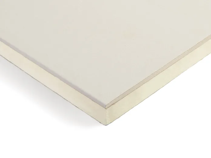 Canvas corner, beige-colored with a white edge, on a white background.