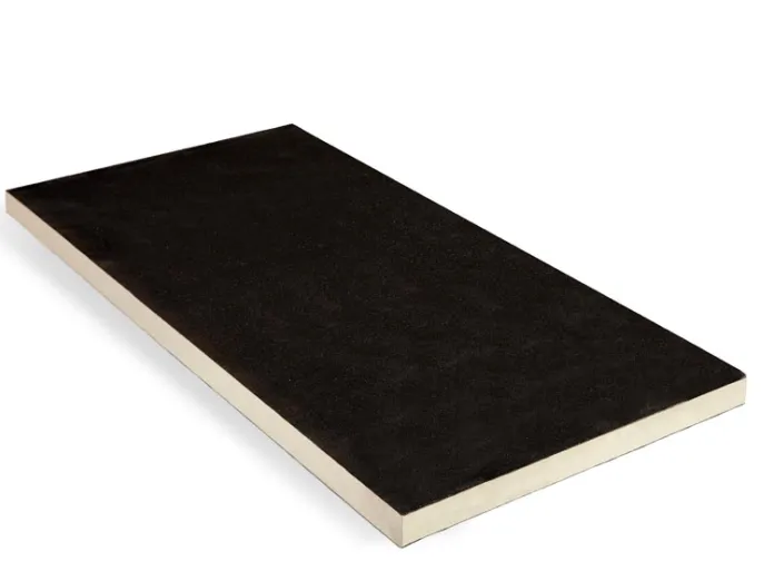 Black rectangular slab on a white background.