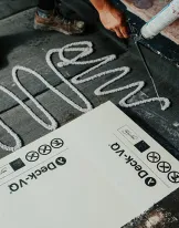 Deck-VQ vacuümisolatie verlijmd met PU lijm op een plat dak of terras