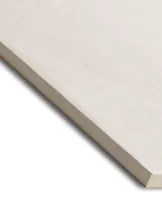 White drywall corner against a white background.