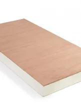 Wooden board with a light-colored surface and white edges.