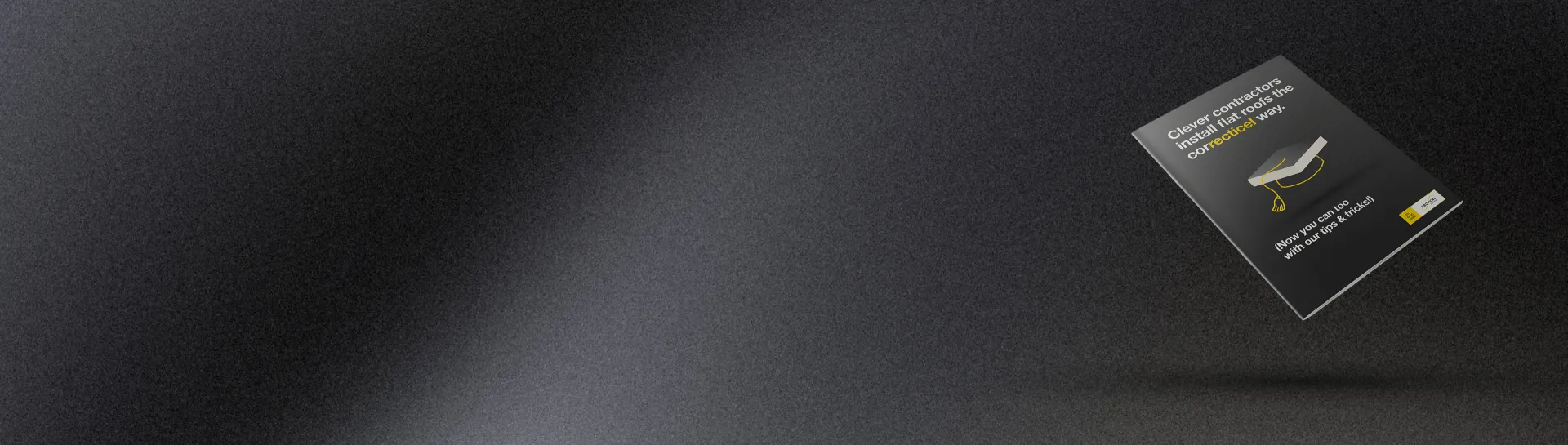 Black book with a paper airplane design on a dark gradient background.