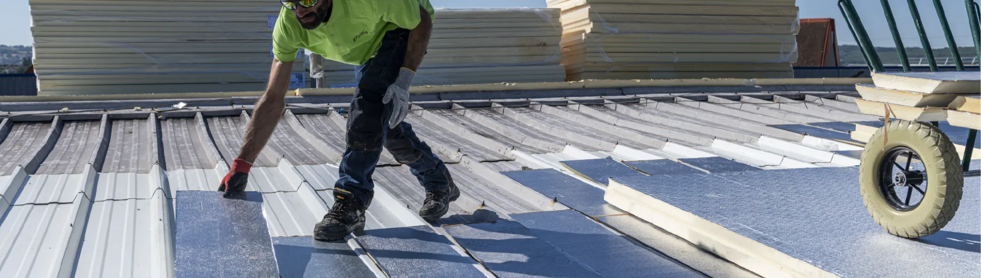 Toitures bac sec bandes remplissage Powerdeck+