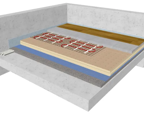Isolation sous chapes ou dalles flottantes et sous carrelage scellé