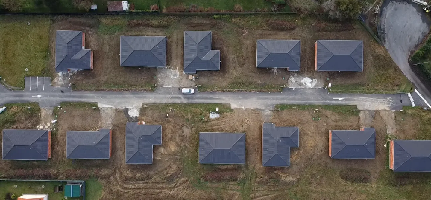 Recticel chantier lotissement eurosol vue drone