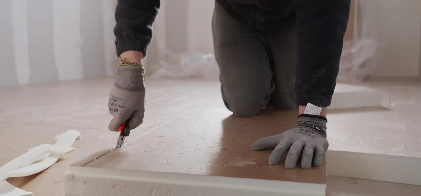 Chantier maison sol eurosol isolation