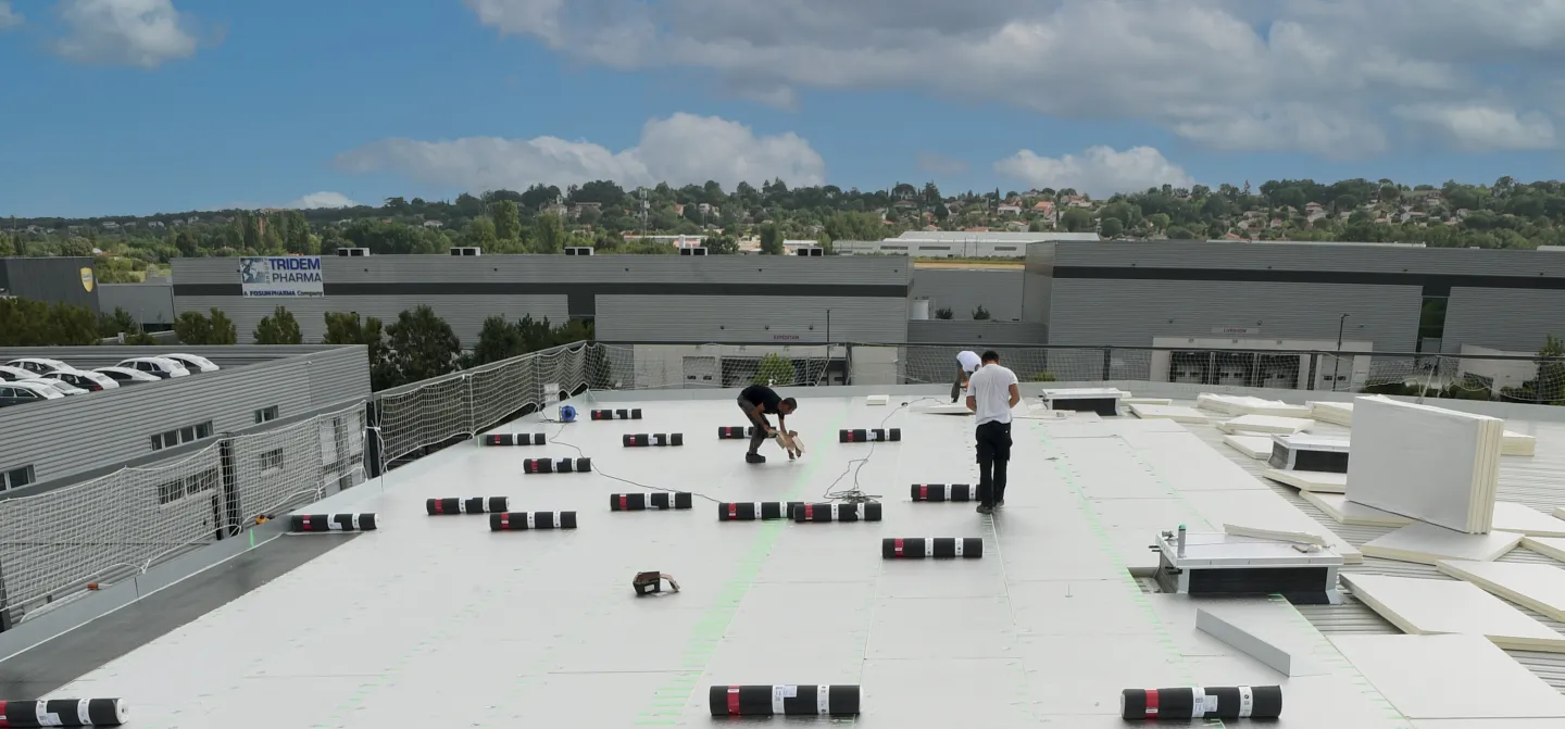 Chantier toiture terrasse sur support TAN