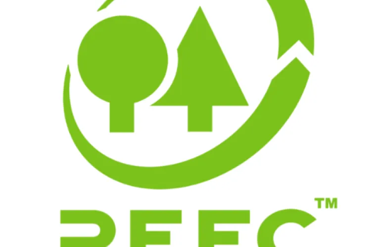 PEFC logo with green tree and circle design.