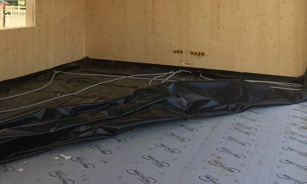 Maison à Meerhout isolée avec l'isolation du sol Eurofloor - installation