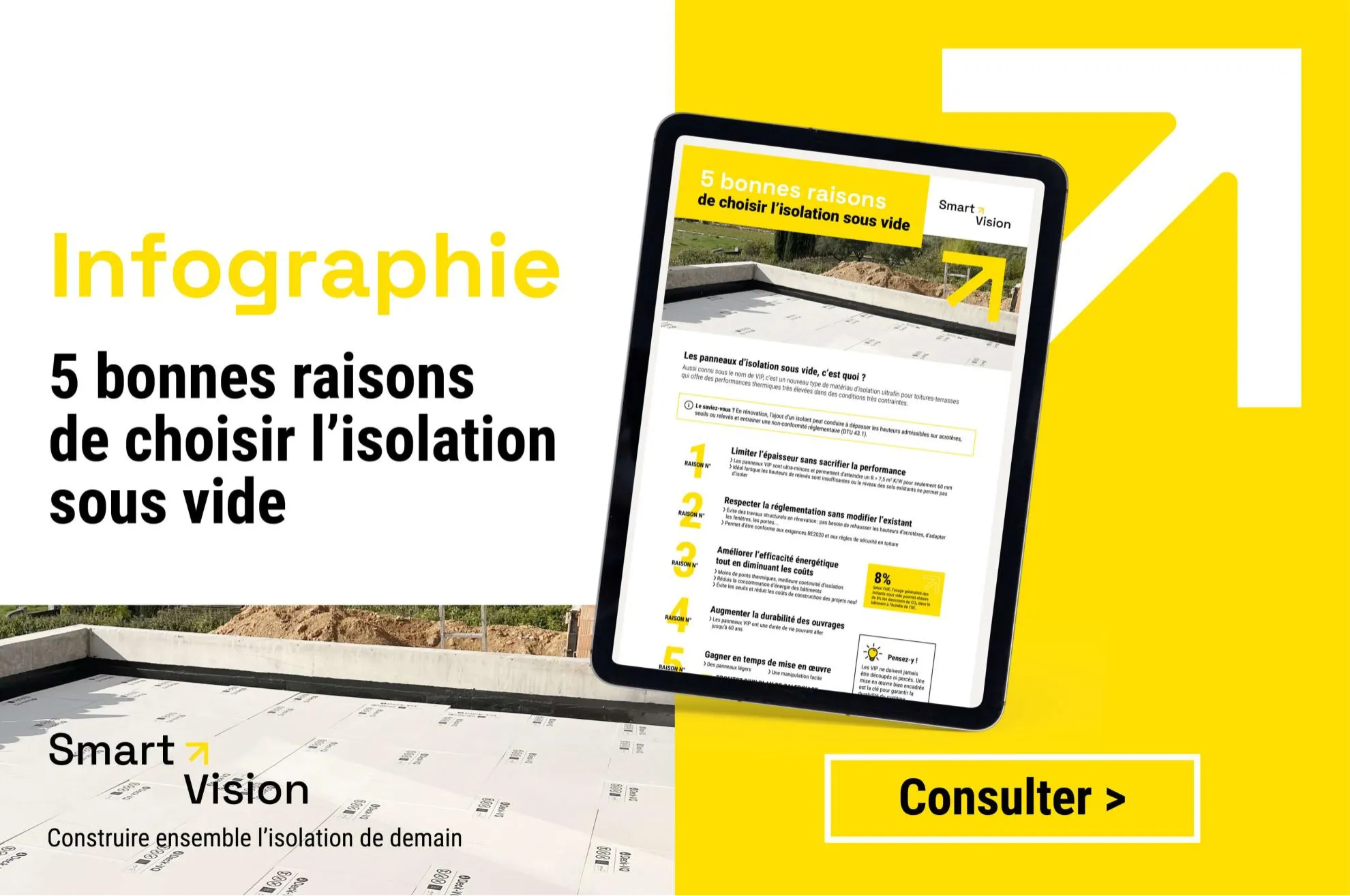 Isolation sous vide inforgraphie