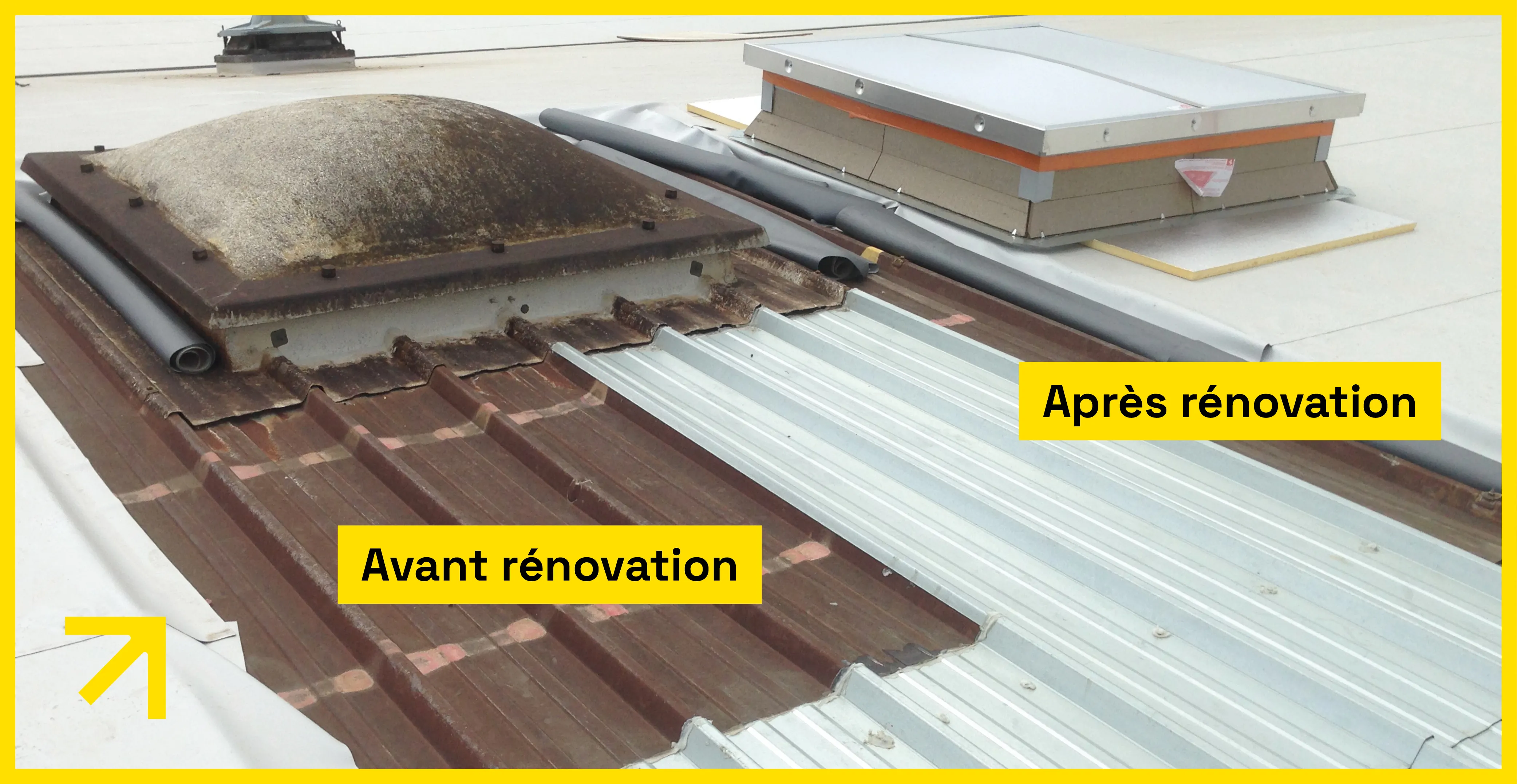 Toiture bac sec rénovation Powerdeck+