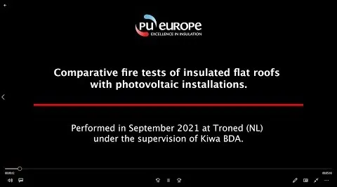Comparative fire tests of insulated flat roofs