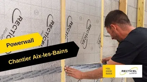 Recticel Powerwall ITE façade vidéo chantier