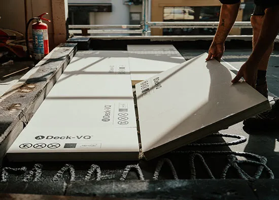 Isolation sous vide Deck-VQ toit plat ou terasse