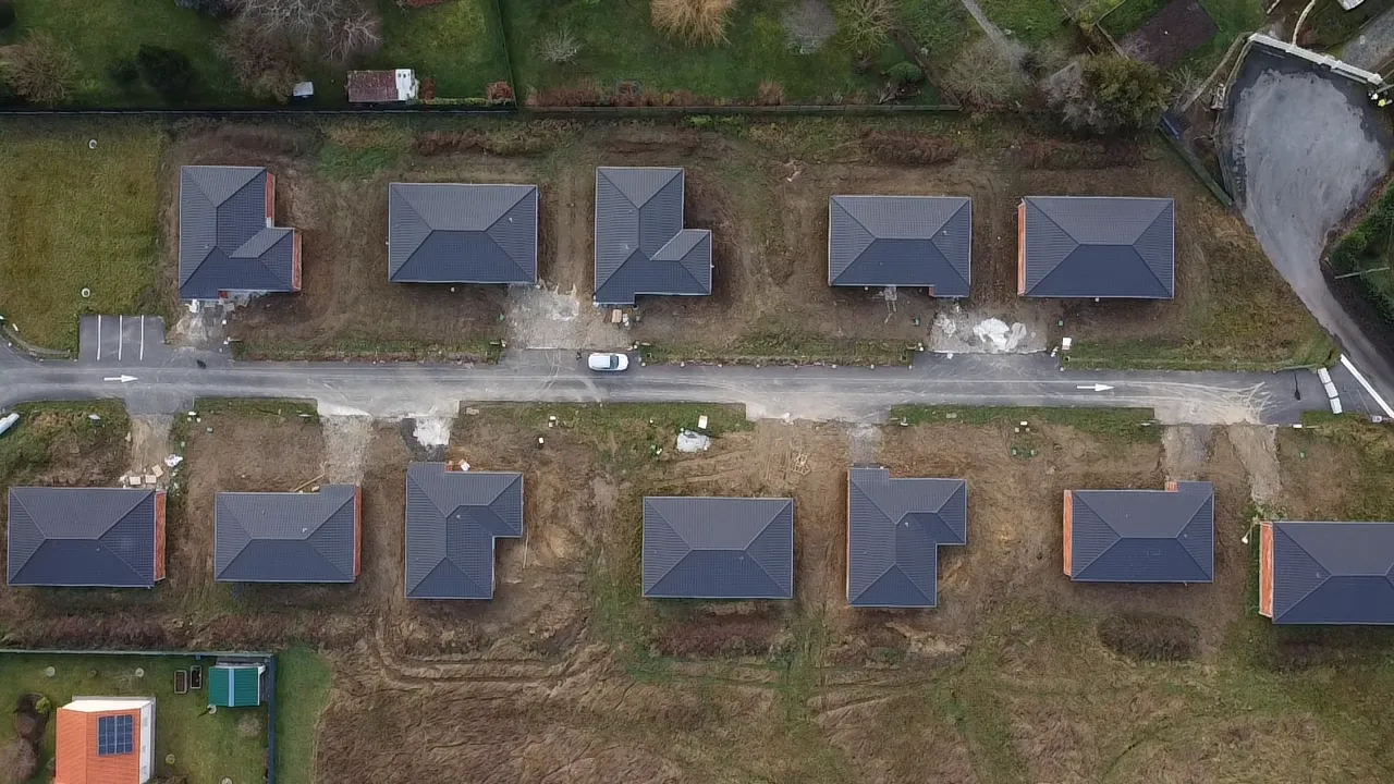 Recticel chantier lotissement eurosol vue drone