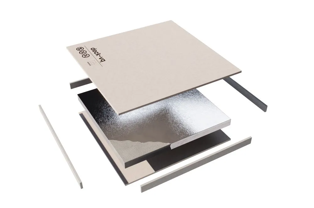 vue explosée isolant sous vide d'air Deck VQ