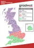 Map of the UK showing different coloured regions for sales areas.