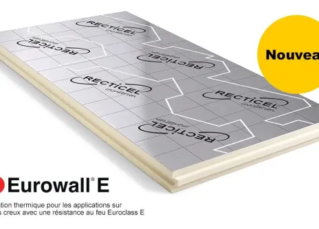 Eurowall E Isolation thermique pour les applications sur murs creux avec une réaction au feu Euroclass E