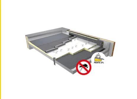 Eurothane Silver A panneau isolation thermique avec pente