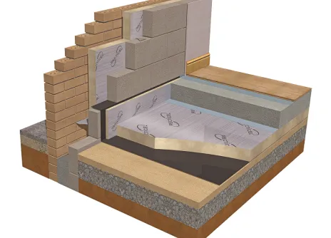 Eurothane GP insulation below slabs floor application