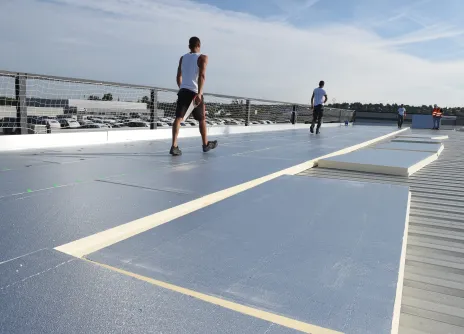 Chantier Escalquens complexe sportif Powerdeck+