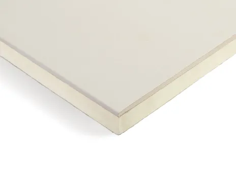 Canvas corner, beige-colored with a white edge, on a white background.